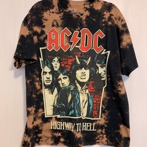 Oversized Band tee AC/DC bleach washed